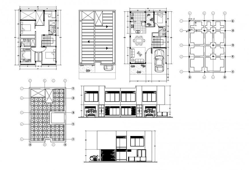 Plan and elevation hospital detail dwg file