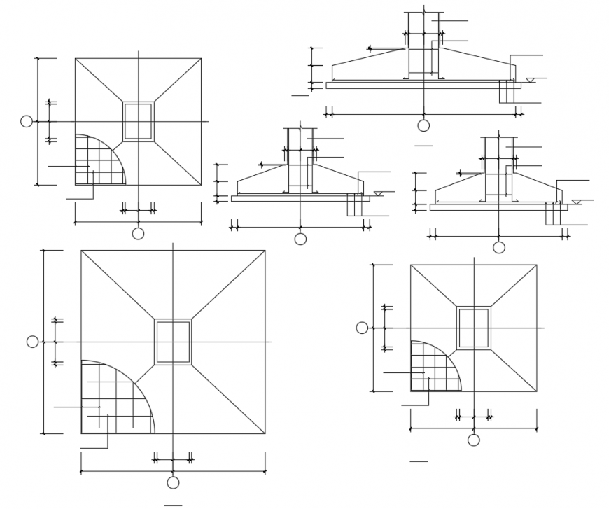 Plan and elevation of feed mill civil in design dwg file