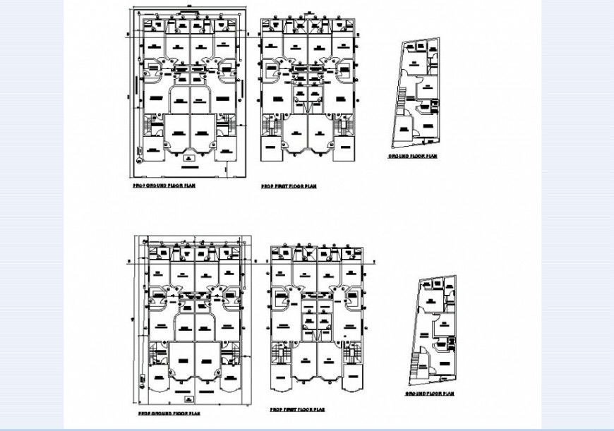 Plan and elevation of house in auto cad file