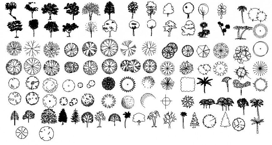 Plan and elevation of landscaping units autocad file