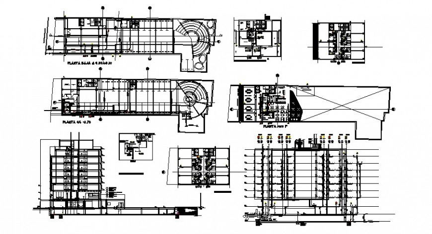 Plan and elevation of sanitary installation for hotel in auto cad file