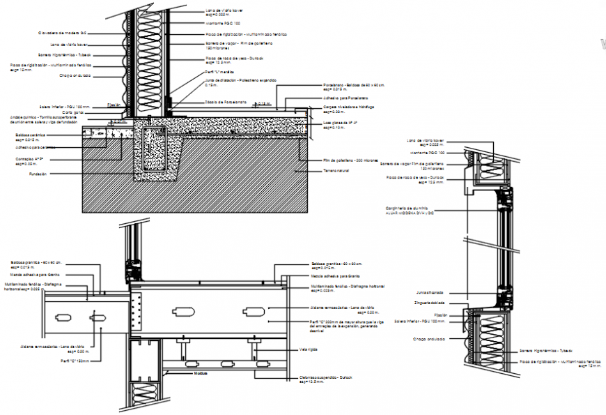 Plan and elevation of steel frame structure in AutoCAD file