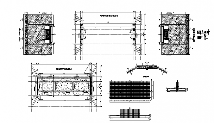 Plan and section bridge detail dwg file