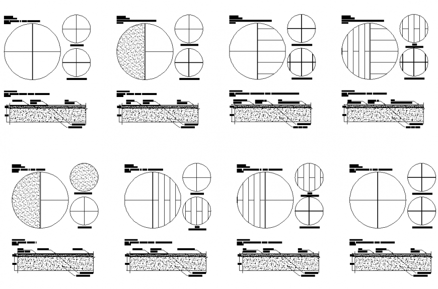 Plan and section flooring detail dwg file