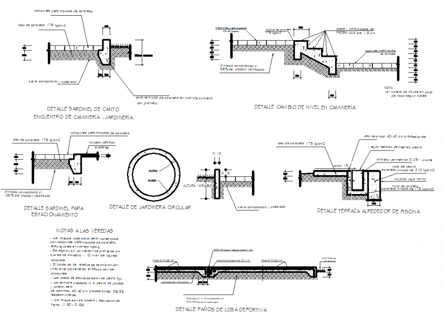 Plan and section road detail layout file