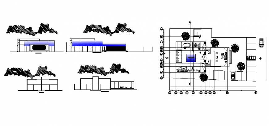 Plan architecture workshop plan and elevation layout file
