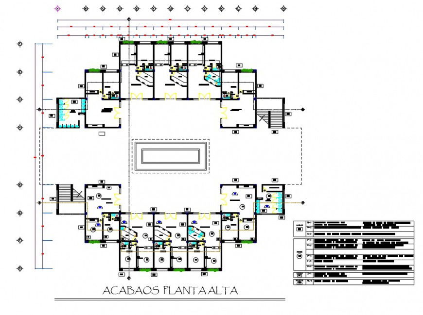 Plan commercial building detail dwg file