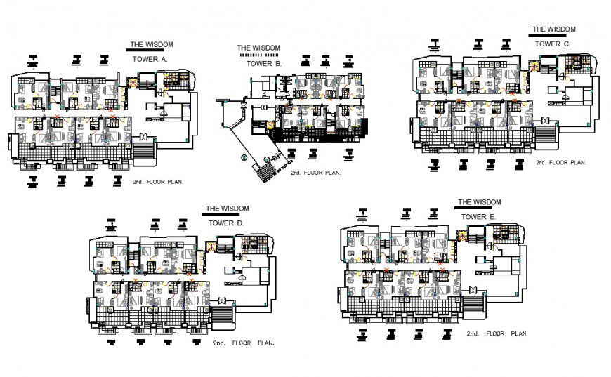 Plan detail of hotel building block layout file in autocad format