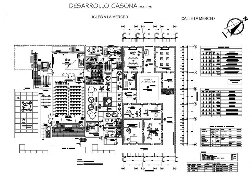 Plan detail of office building 2d view layout file in autocad format