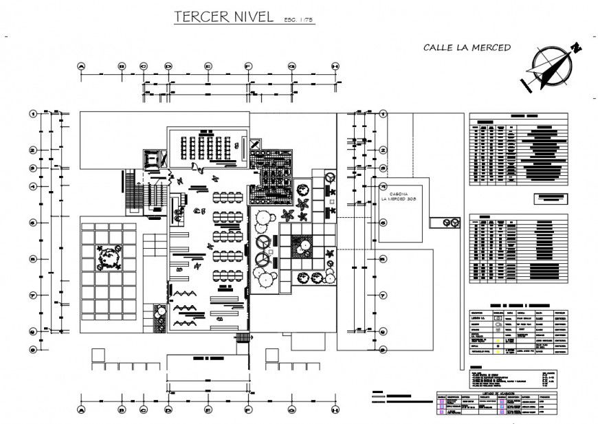 Plan detail of office building block autocad file