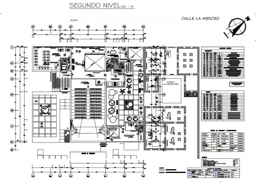 Plan detail of office building with furniture unit layout file in dwg format