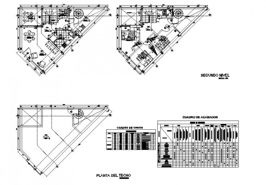 Plan detail of residential house 2d view CAD structural block autocad file