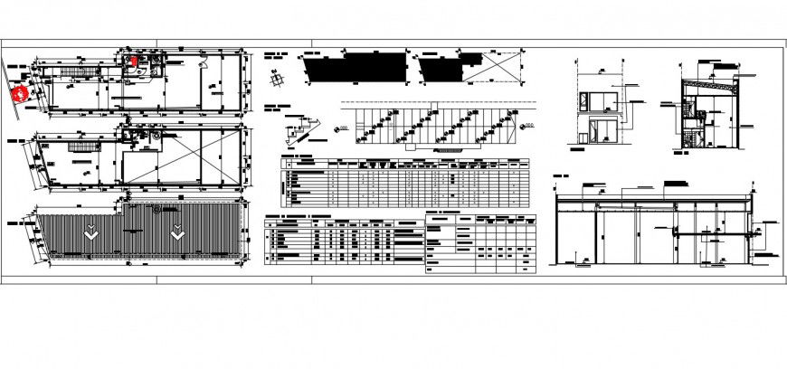 Plan detail of store building 2d view CAD block layout file in autocad format