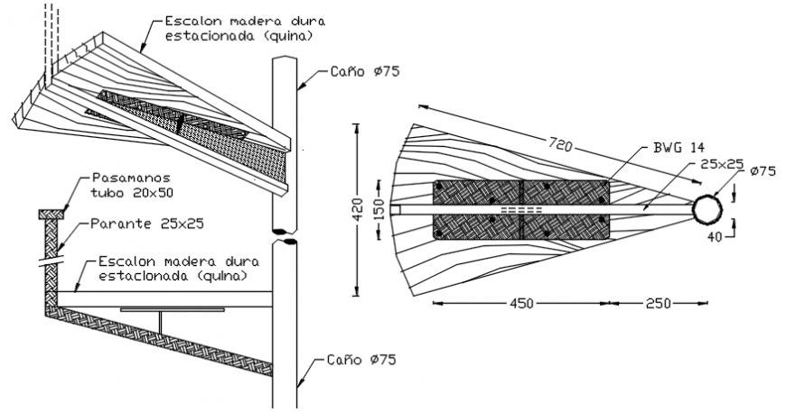 Plan elevation and isometric view with frame of hard machine in AutoCAD