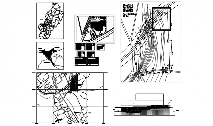 Plan elevation and layout of health Centre in auto cad file