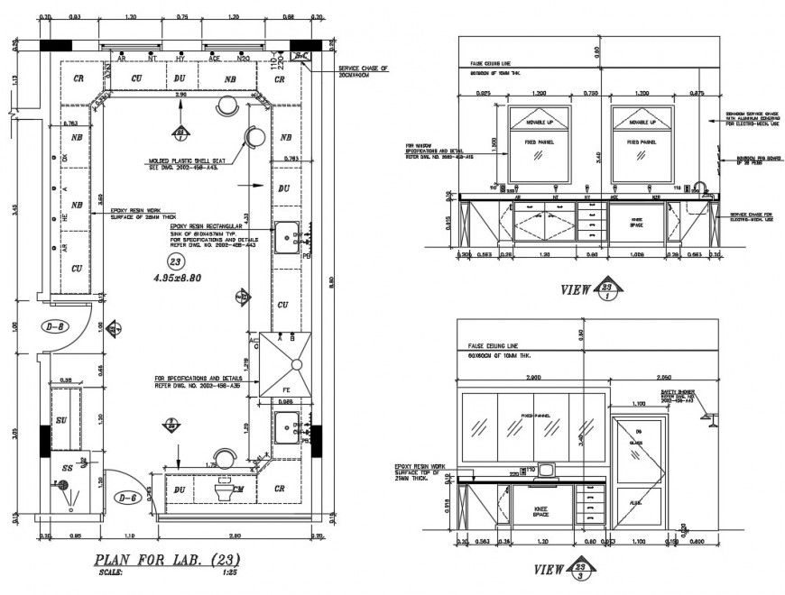 Plan for lab AutoCAD file