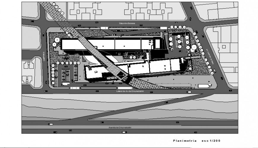 Plan metric of hospital in auto cad software