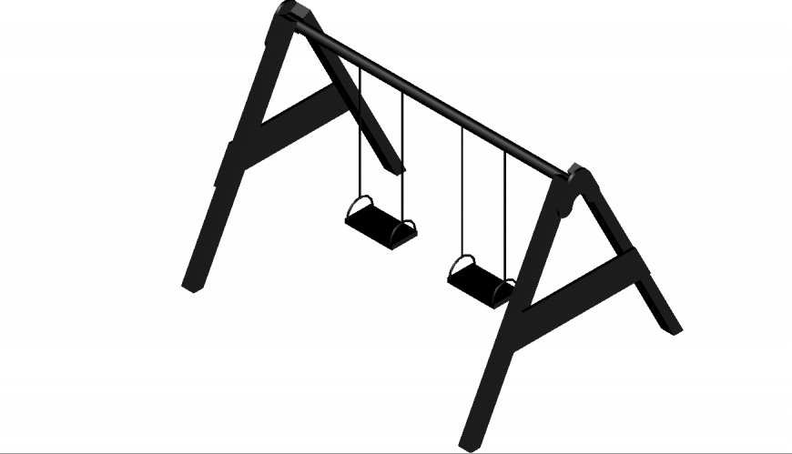 Plan of a swing detail dwg file.