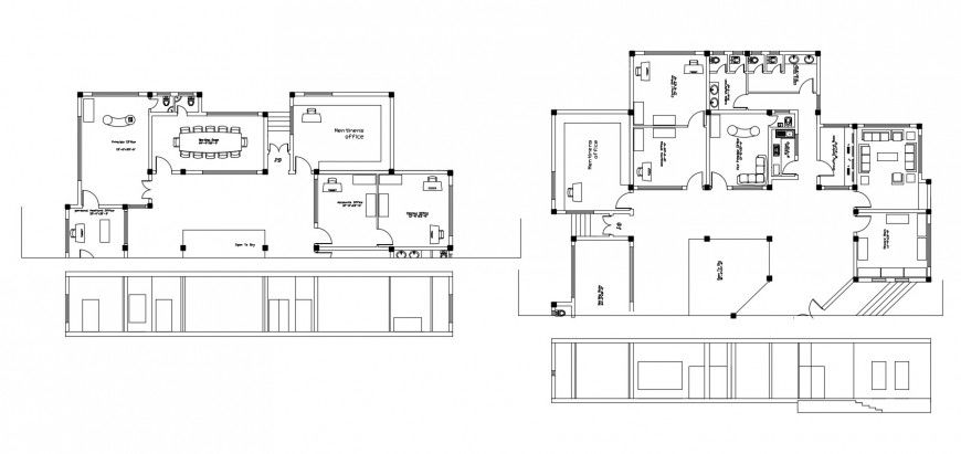 Admin Block Layout AutoCAD File with Detailed Floor Plan Design