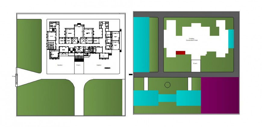 Plan of corporate office building in AutoCAD file