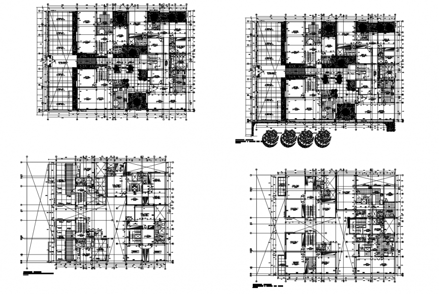 Plan of housing area in auto cad software