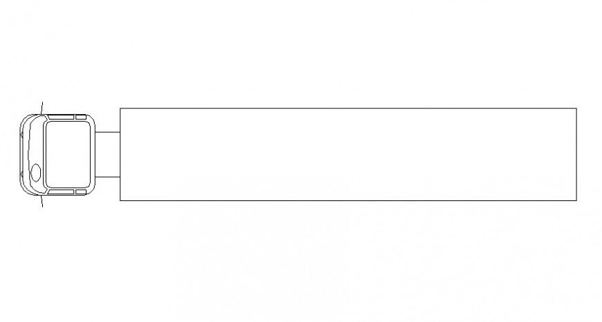 Plan of loading truck with joint area in AutoCAD