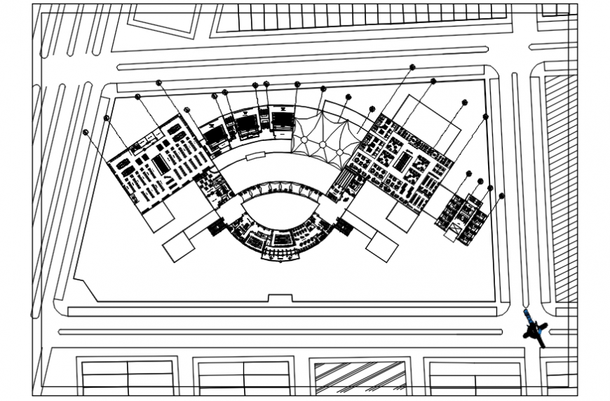 Plan of market in AutoCAD file