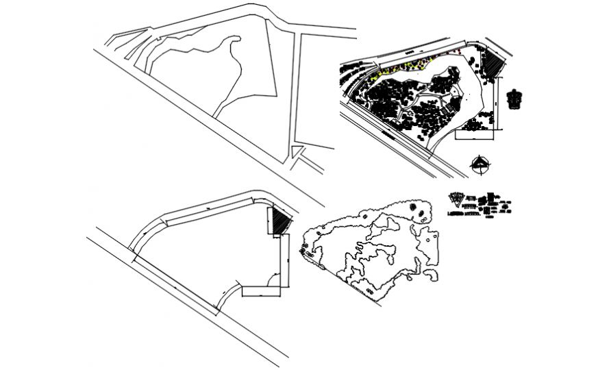 Plan of park in auto cad file