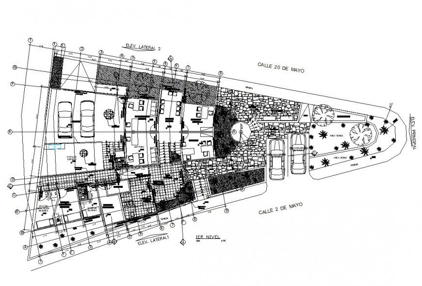 Plan of police station in auto cad file