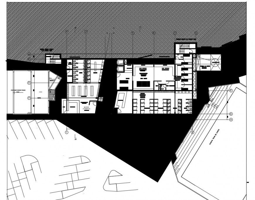 Plan of restaurant in auto cad file