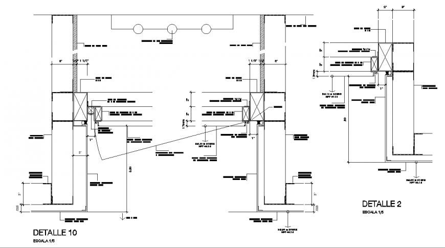 Plan of structural plan detail; dwg file.