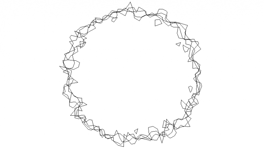 Plan of tree block for Auto CAD dwg file