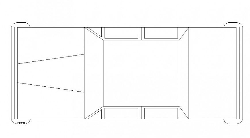 Plan of van car in AutoCAD file