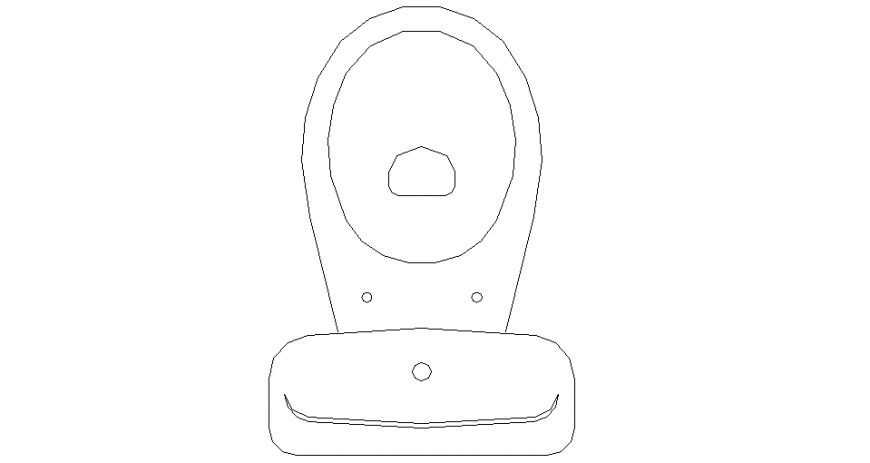 Plan of wash basin design for bath room design dwg file