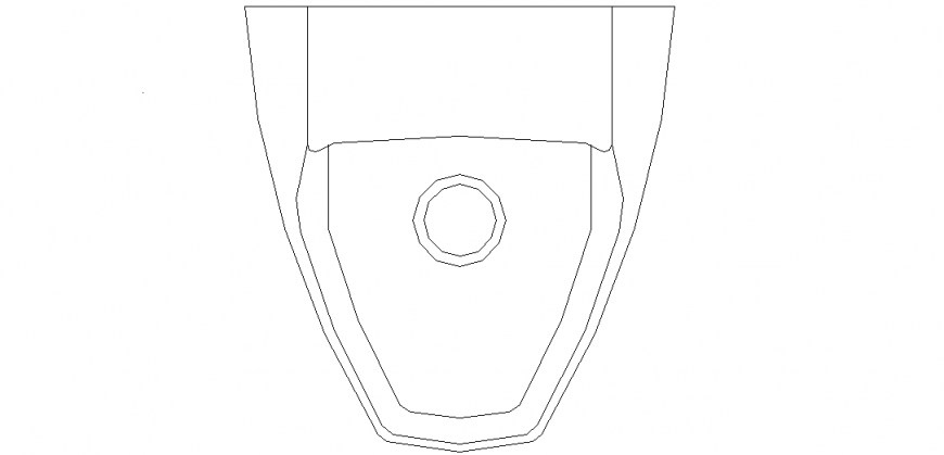 Plan of wash basin with water line plan for bathroom design dwg file