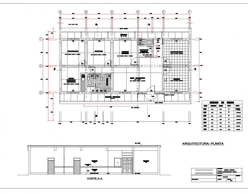 Plan Rural region medical store autocad file