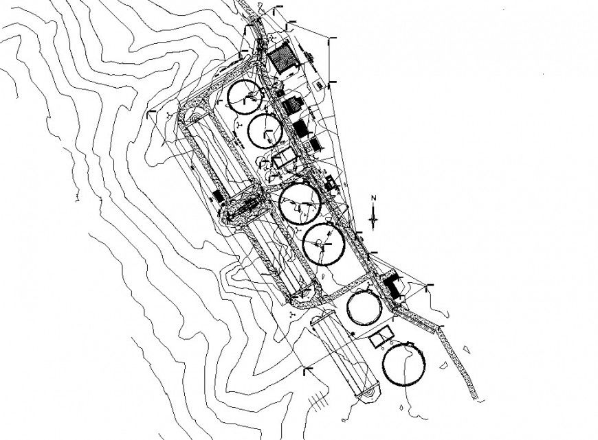 Plan view of an area detail CAD blocks layout file in dwg format