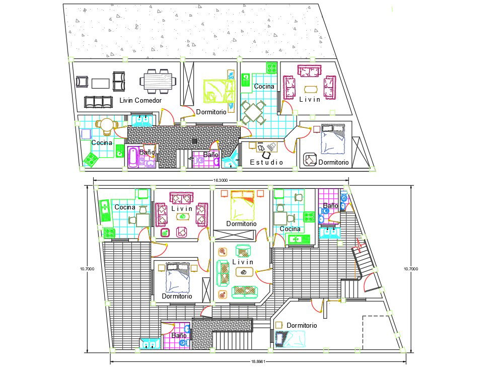 plan de diseño de muebles de la casa del dormitorio