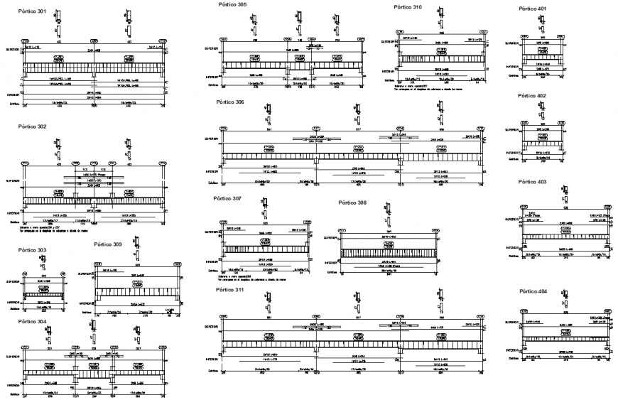 Plane structures reinforced concrete plan dwg file