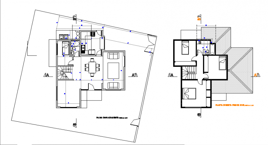 Planing design of houses details with plot area