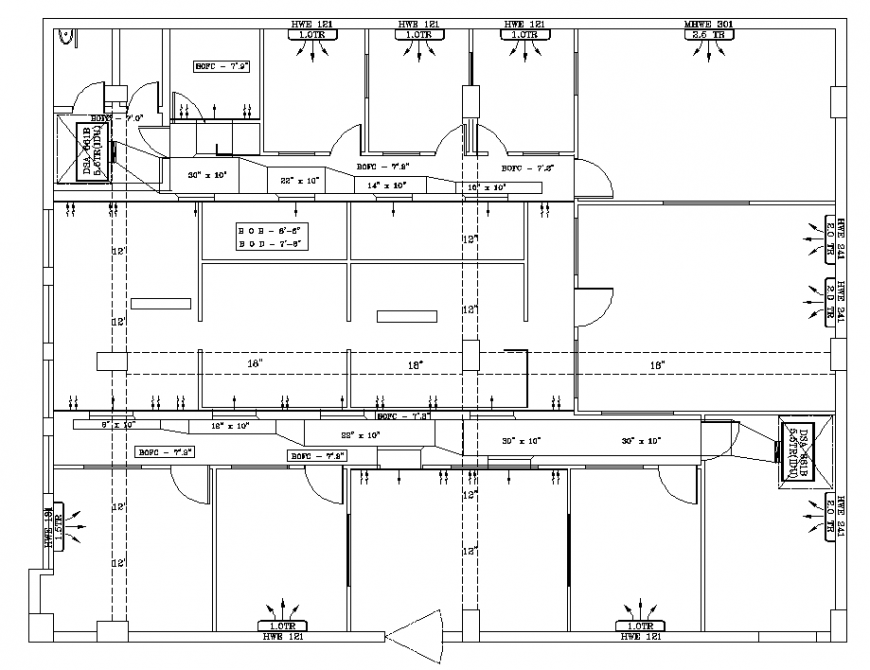 Planning college commercial building detail layout file
