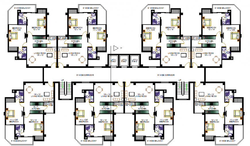 Planning Group housing dwg file