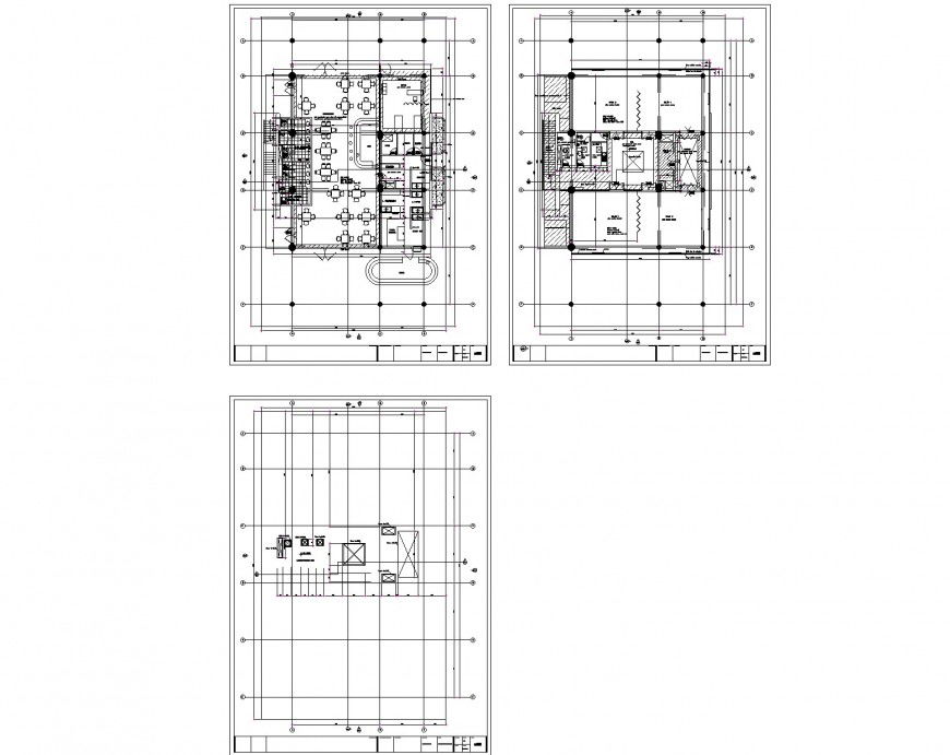 Planning of club house detail dwg file