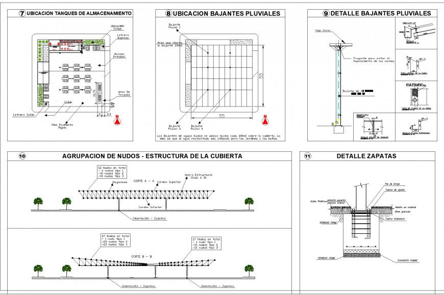 Planning service station detail dwg file