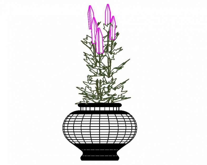 Plant detail 2d view layout revit file