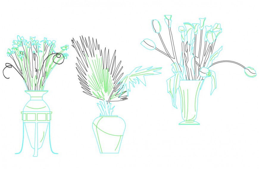 Plant elevation plan autocad file