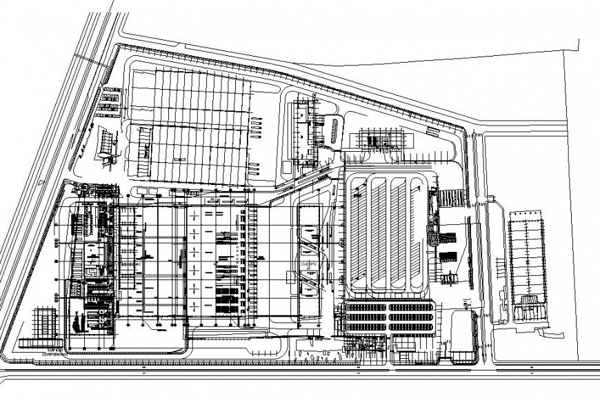 Plant filling bottles commercial building plan autocad file