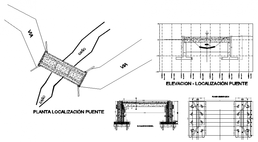 Plant location bridge plan and section layout file