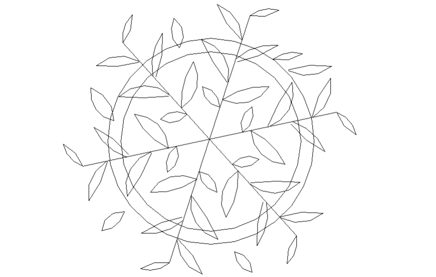 Plant planning 2 d detail dwg file