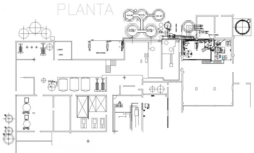 Plantation detail drawing in dwg file.